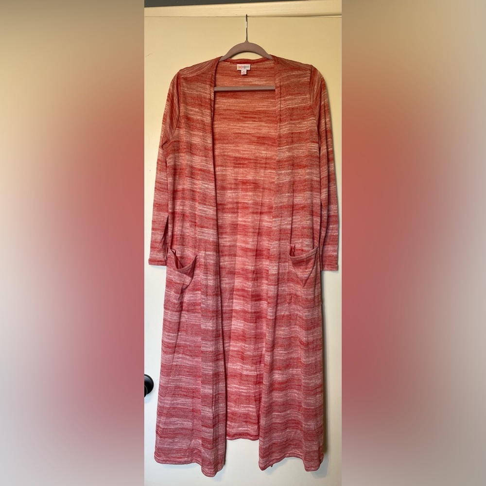 LuLaRoe Red and White Sarah Sweater